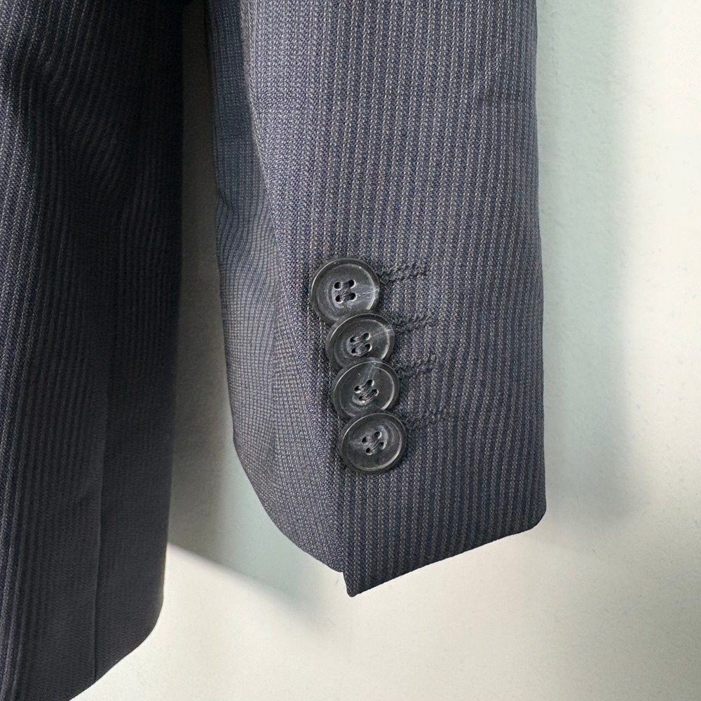 Hugo Boss Mens Navy Blue Pinstripe Two Button Blazer Sport Coat 40R - Picture 6 of 6